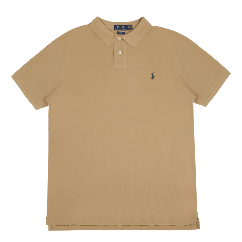 Polo Ralph Lauren Slim Mesh Polo Shirt 225 Boating Khaki C5956