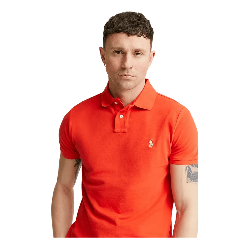 Polo Ralph Lauren Custom Slim Fit Mesh Polo 269 Tomato C5363