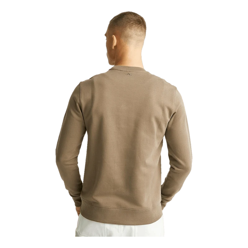 J.Lindeberg Throw Crew Neck Sweatshirt Walnut