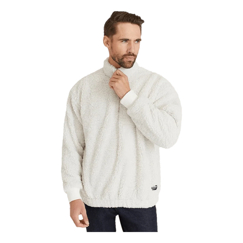 Dr. Denim Dario Zip Sweatshirt Off Teddy