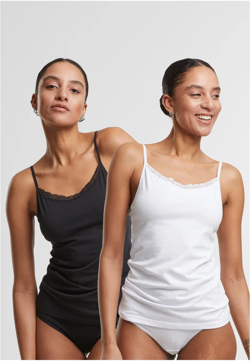 UC Basic Tank Top Cotton Lace 2-Pack
