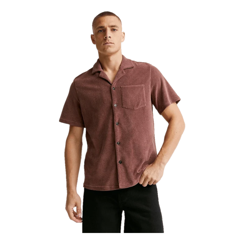 Studio Total Studio Total Terry Camp Shirt Plum