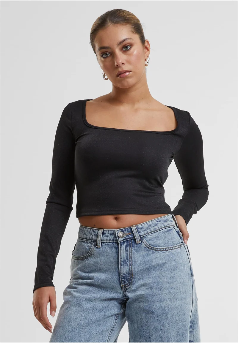 UC Glitter Square Neck Longsleeve