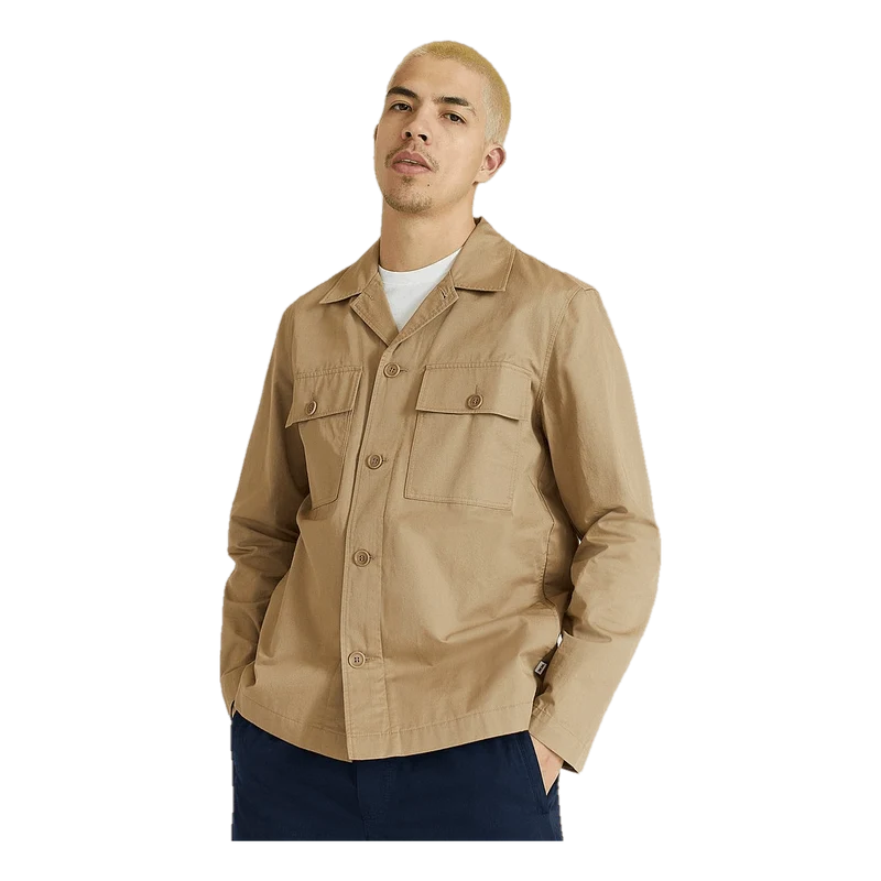 Fabian Twill Overshirt Khaki