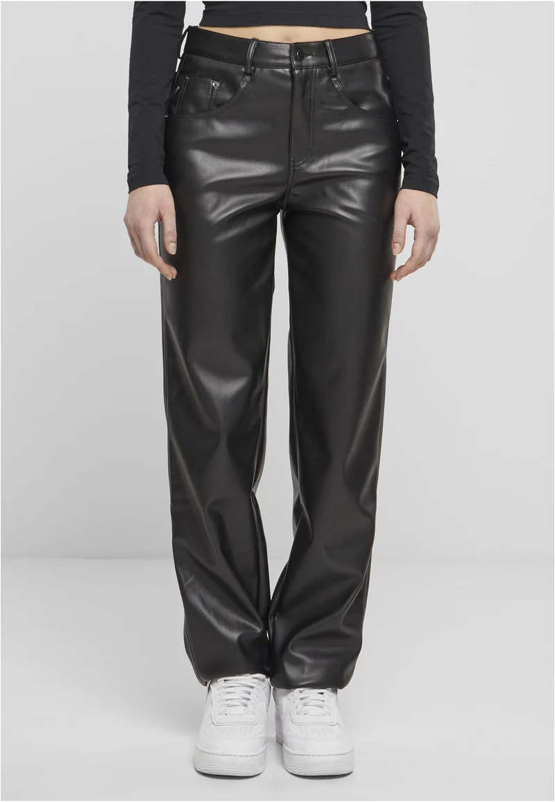 UC Straight Leg Synthetic Leather Pants