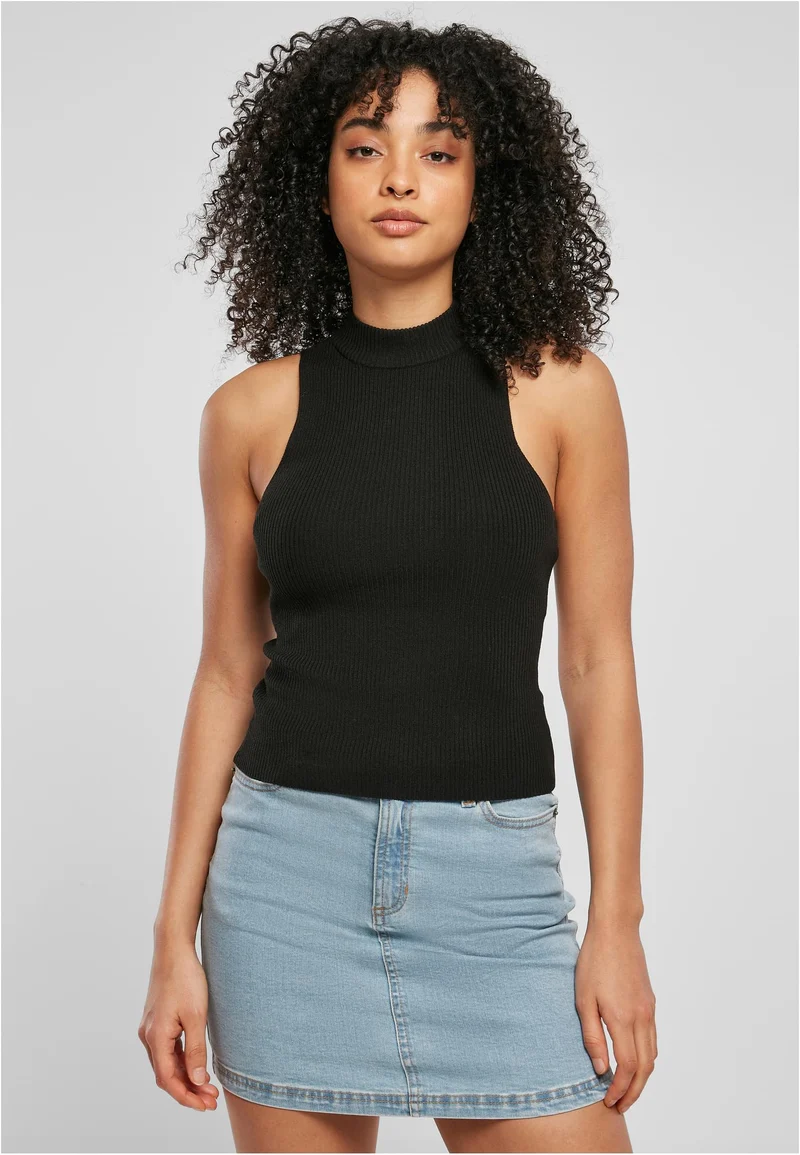 UC Short Rib Knit Turtleneck Top