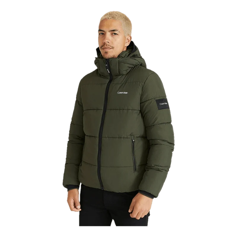 Calvin Klein Crinkle Nylon Puffa Jacket Dark