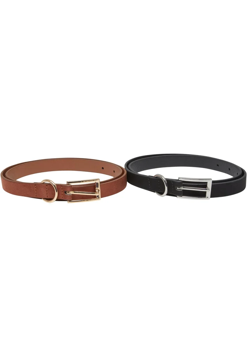 UC Slim Synthetic Velour Leather Belt 2-Pack
