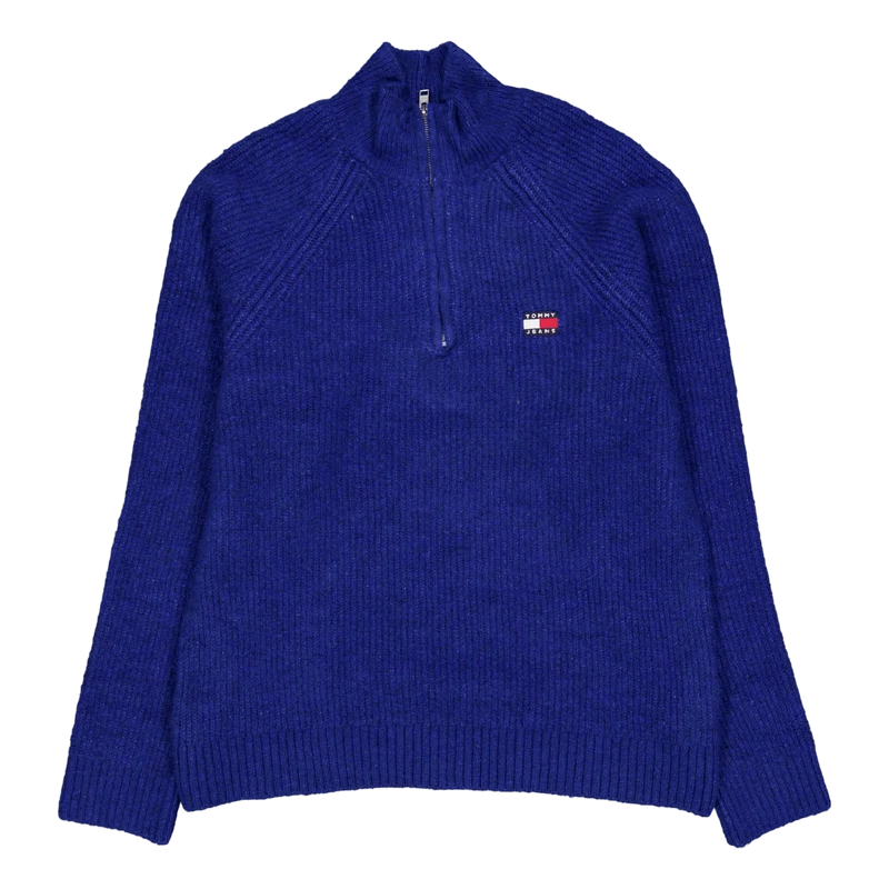Tjm Reg 1/4 Zip Raglan Badge Blue