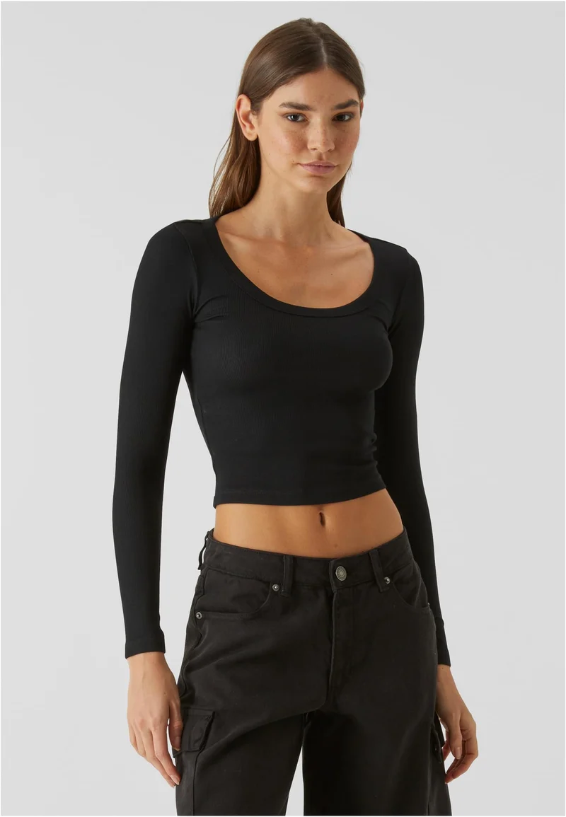 UC Organic Rib Jersey Wide Neck Longsleeve