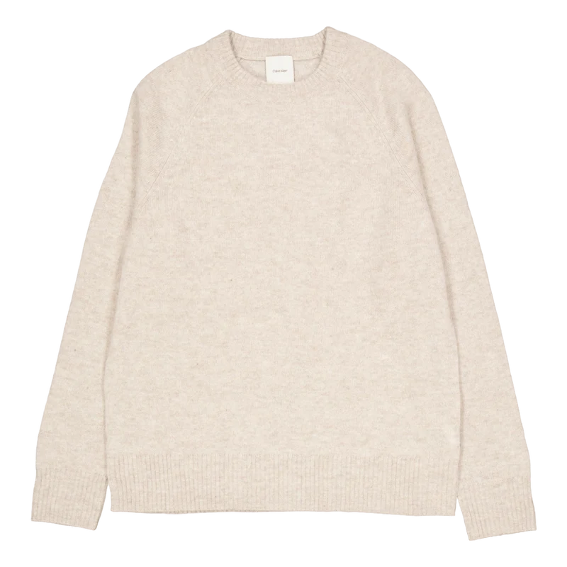 Luxury Wool Cn Sweater Adl Stony Beige Heather
