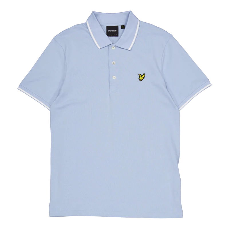 Tipped Polo Shirt W490 Light Blue/ White