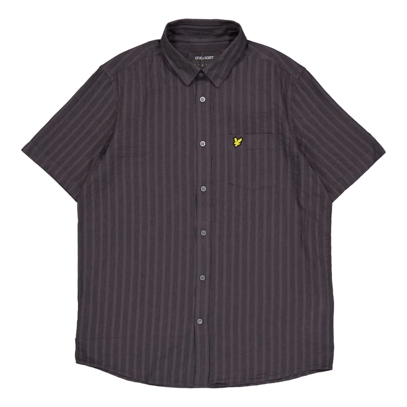 Textured Stripe Short Sleeve S W635 Gunmetal