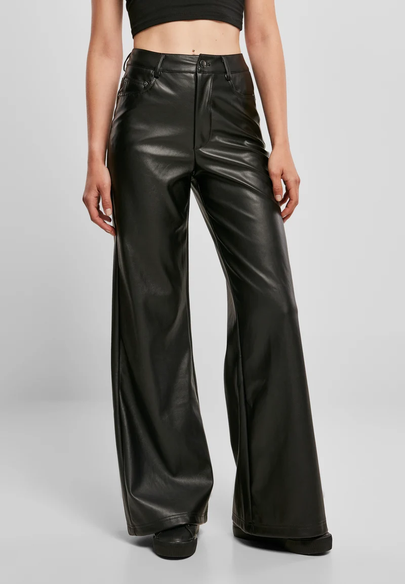 UC Faux Leather Wide Leg Pants