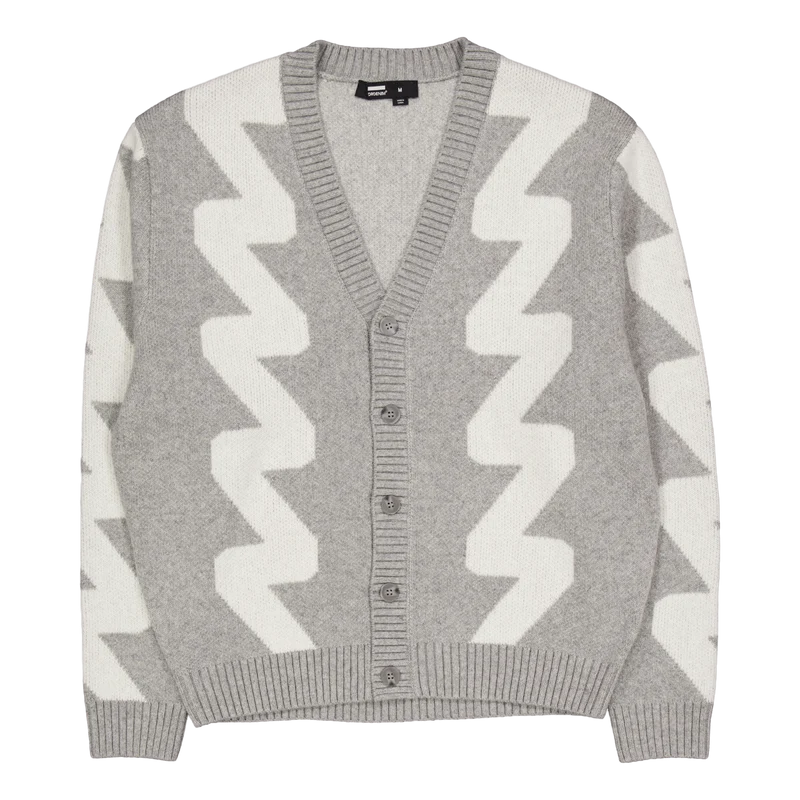 Tom Cardigan Ax5 Grey Melange Wave