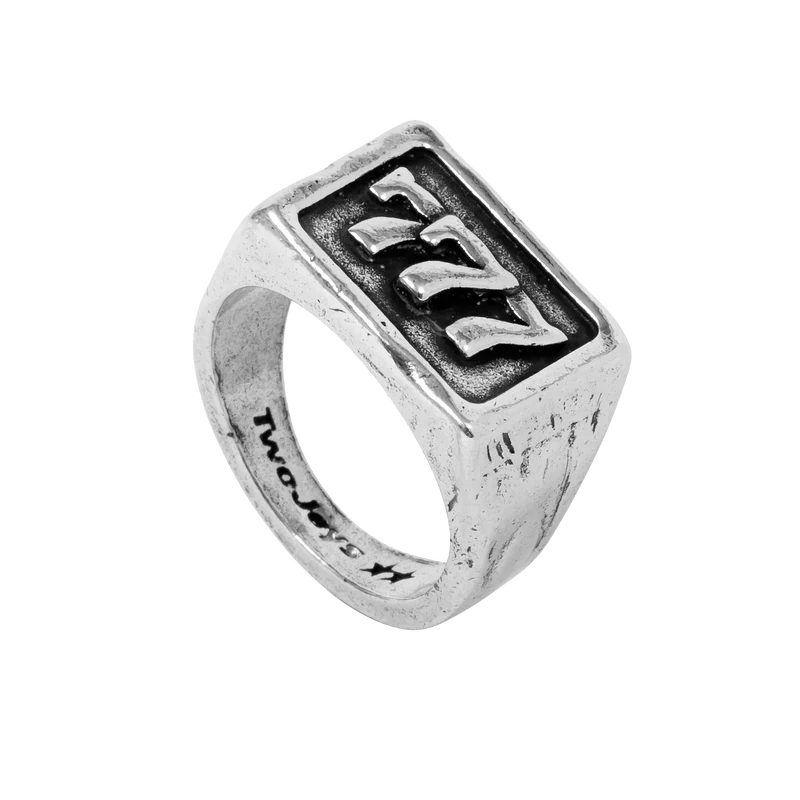 777 Ring Silver
