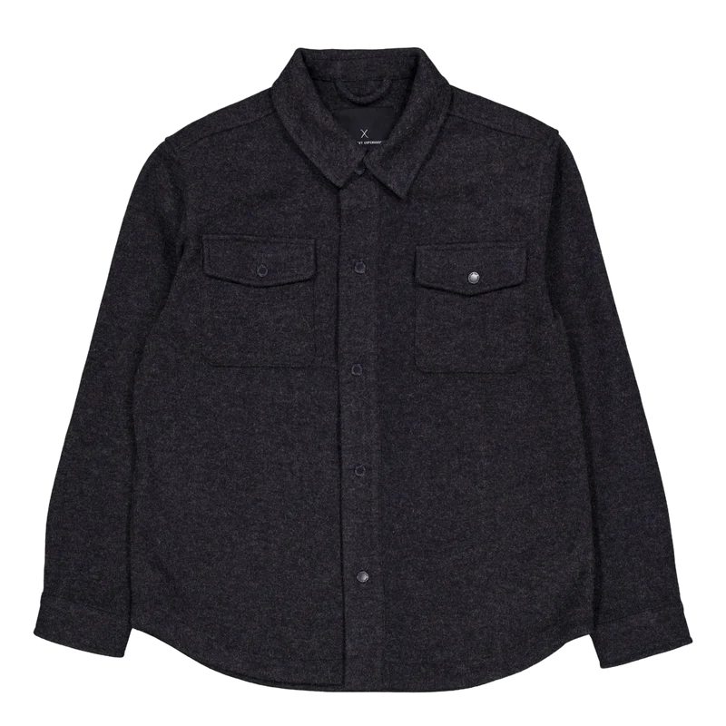 Dean Bonded Overshirt Dark Navy Melange