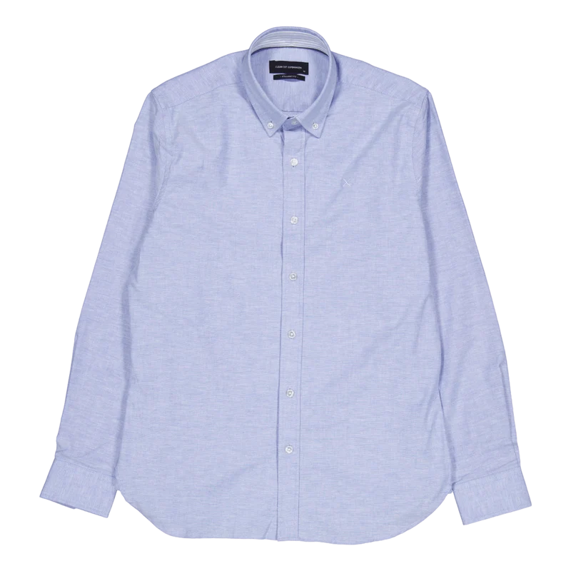 Oxford Stretch Plain L/s Light Blue