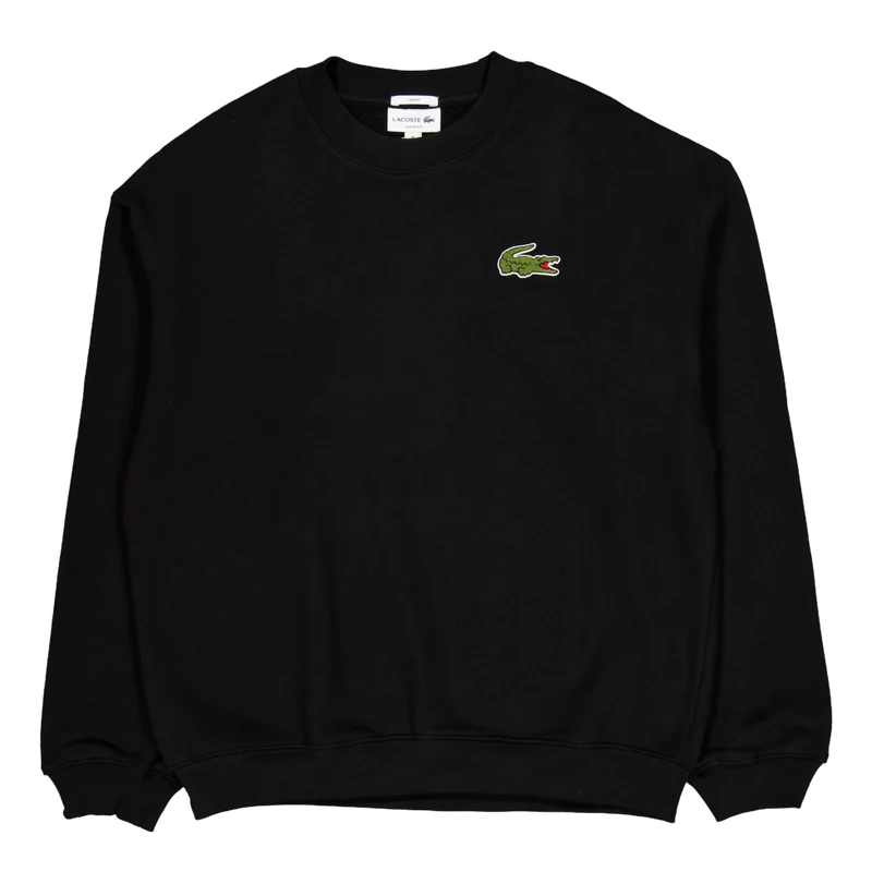Loose Fit Badge Accent Sweatsh 031 Black
