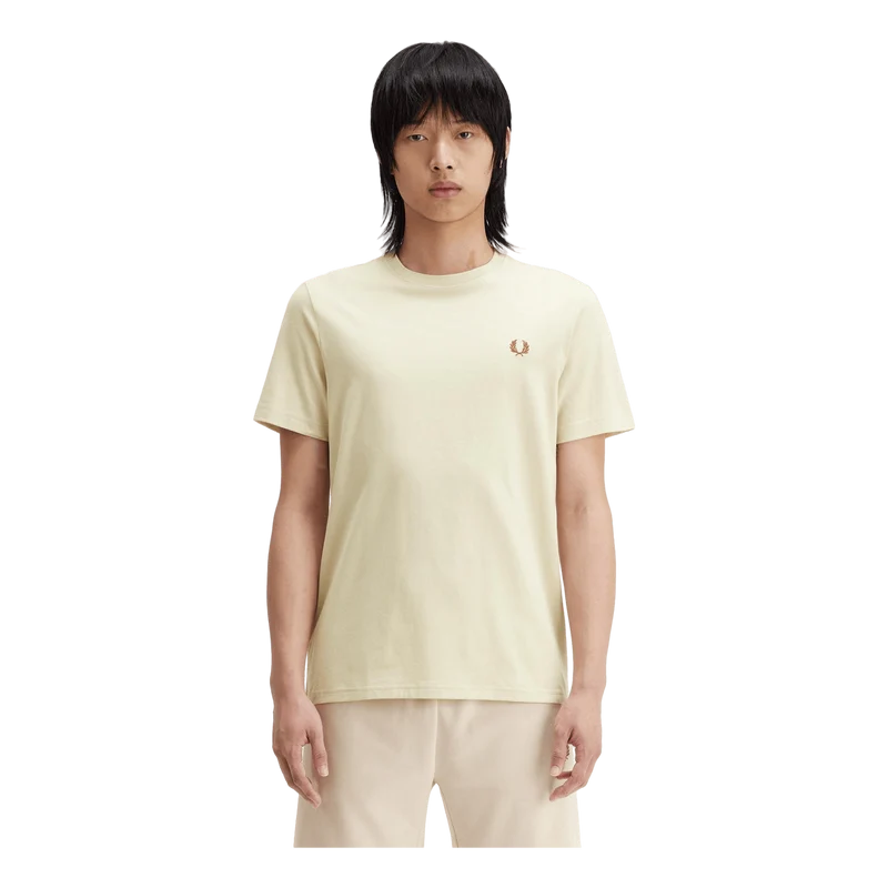 Crew Neck T-shirt W69 Oatmeal/w Brown