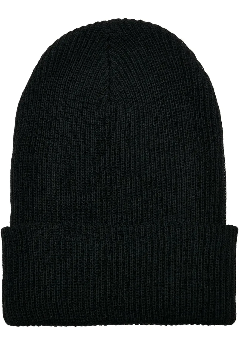 Recycled Yarn Ribbed Knit Beanie One Size