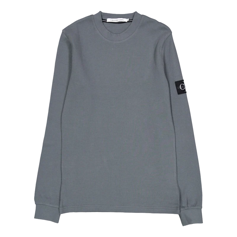 Badge Waffle Ls Tee Psl-endless Grey