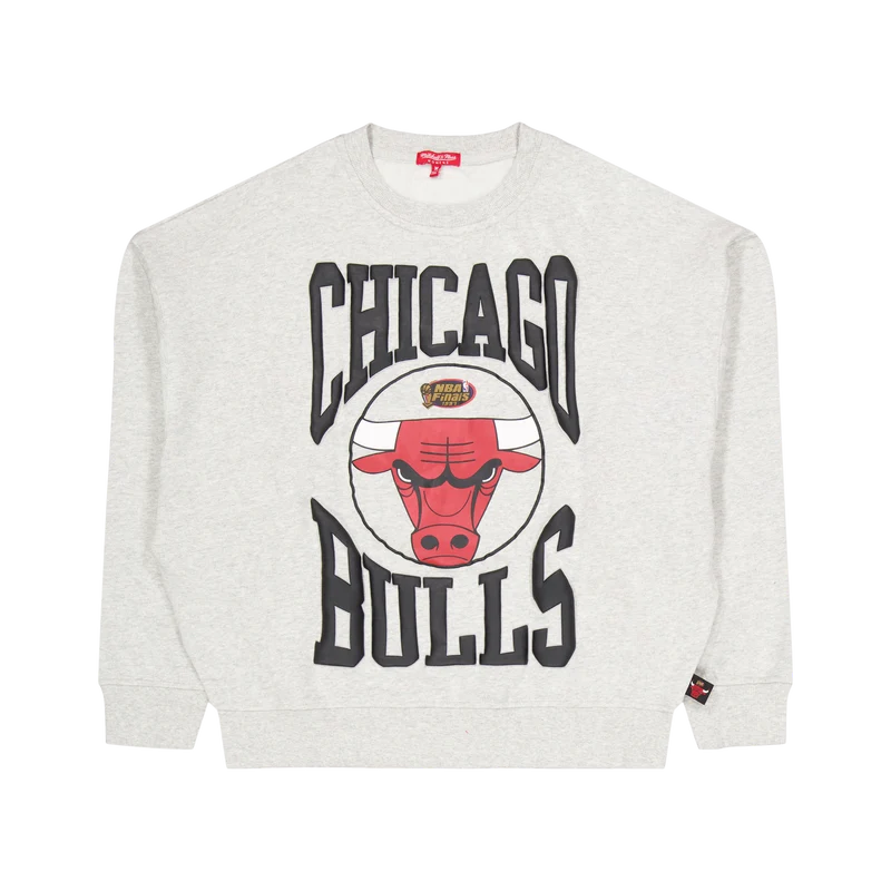 Bulls Womens Logo Lt Crew 3.0 Grey Heather