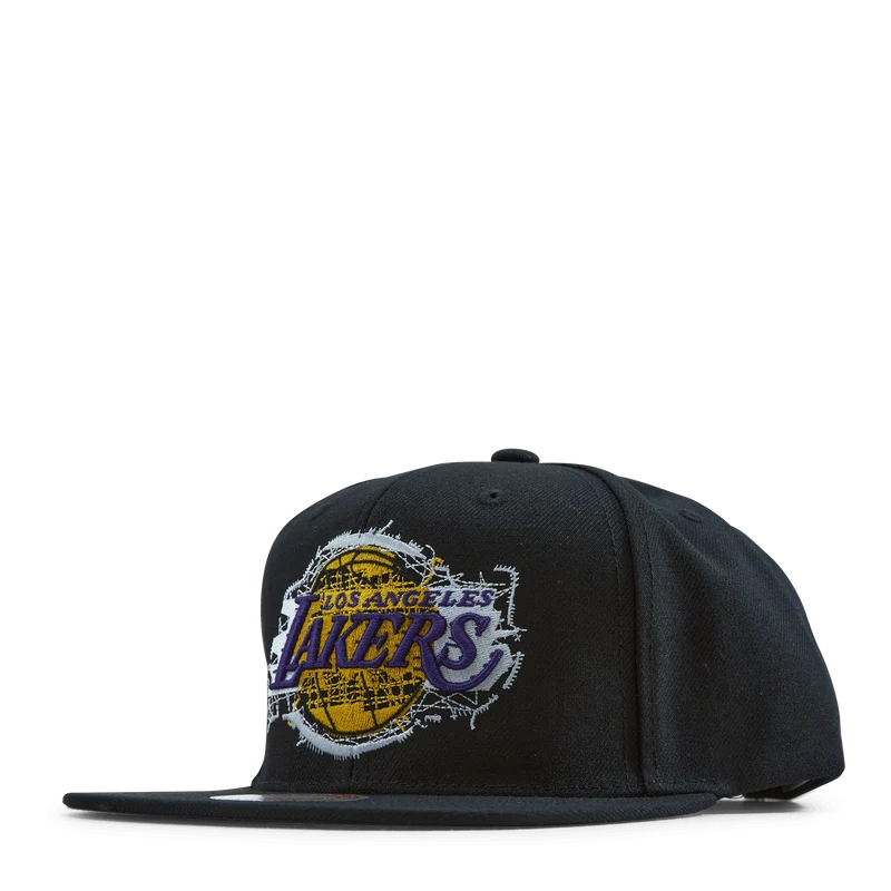 Lakers Embroidery Glitch Snapback