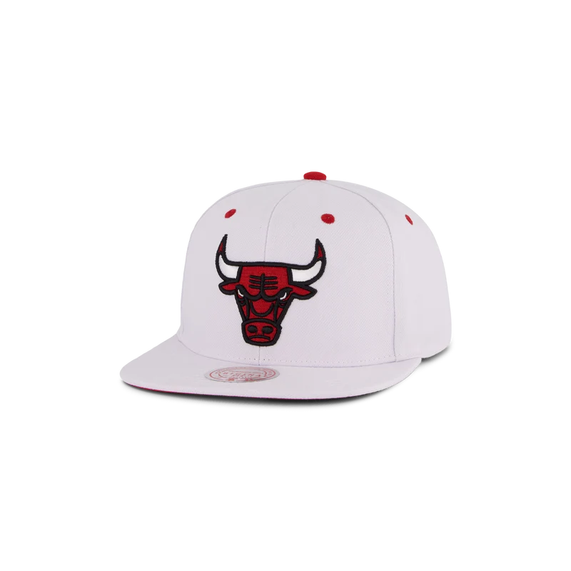 Bulls White Team Color Snapback
