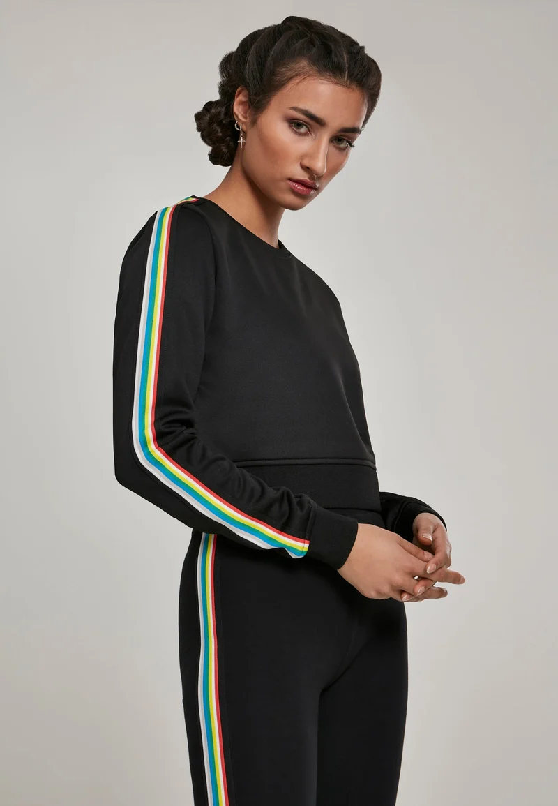 UC Multicolor Taped Sleeve Crewneck
