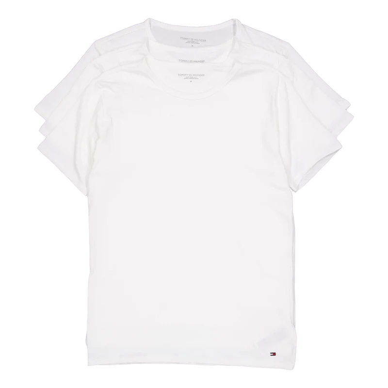 Stretch Cn Tee Ss 3pack White/white/white