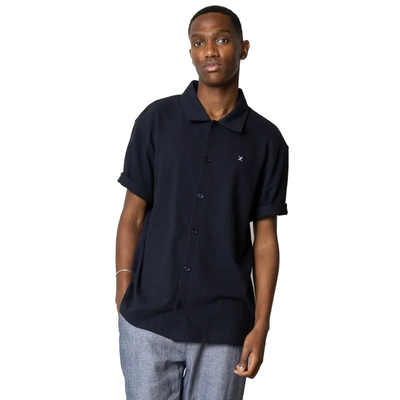 Calton Structured Shirt S/s Dark Navy