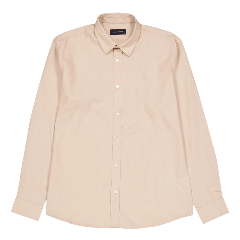 Cotton / Linen Shirt L/s Khaki