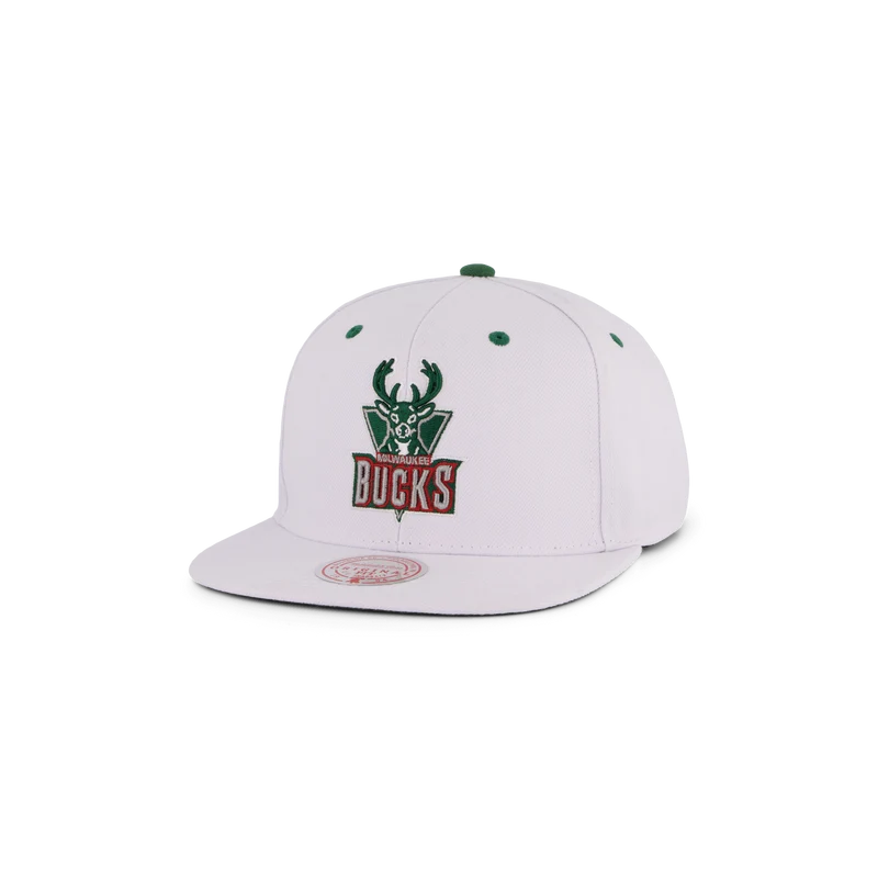 Bucks White Team Color Snapback HWC