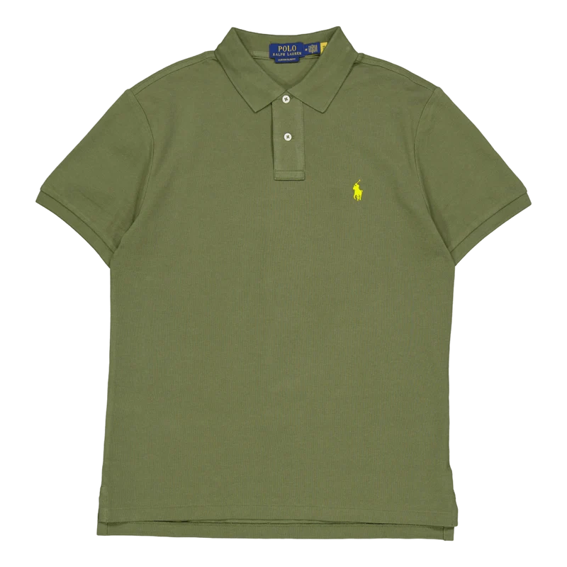 Polo Ralph Lauren Custom Slim Fit Mesh Polo Shirt Dark Sage