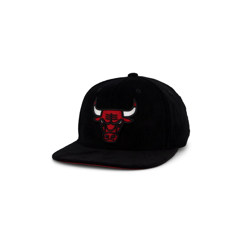 Bulls Black Cord Snapback