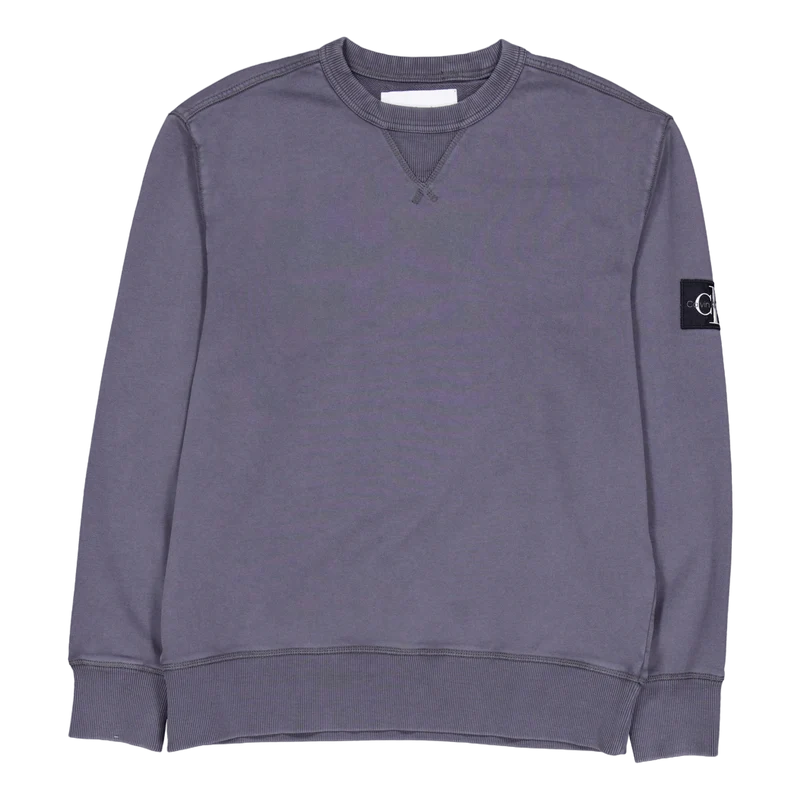 Washed Badge Crew Neck Washed