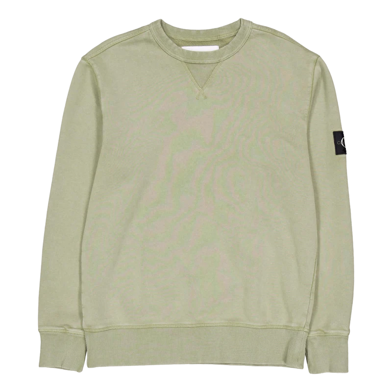 Washed Badge Crew Neck Dark Juniper