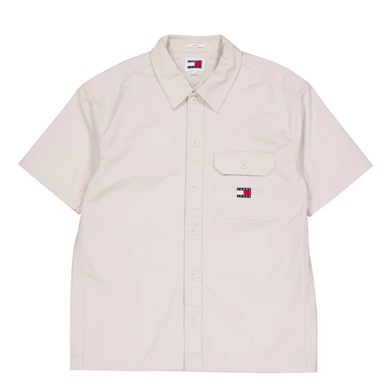 Tjm Essential Solid Ss Overshirt Newsprint