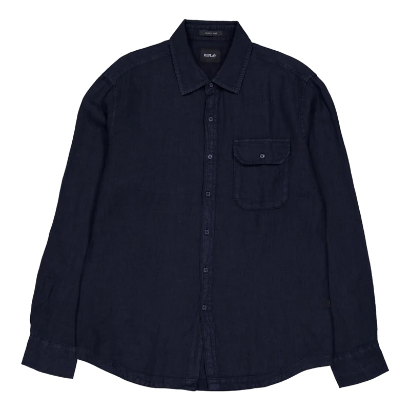 Replay Linen Shirt 782 Stone