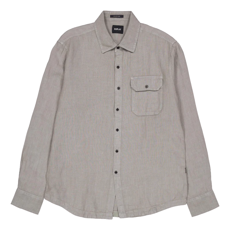 Replay Linen Shirt 705 Military