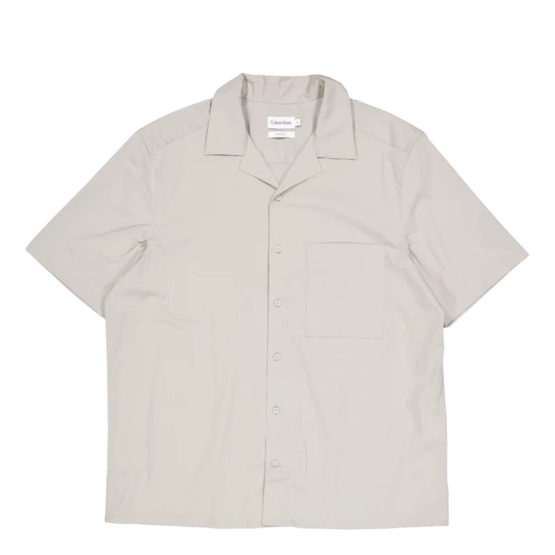 CK Poplin Cuban Collar S/s Shirt -London Fog