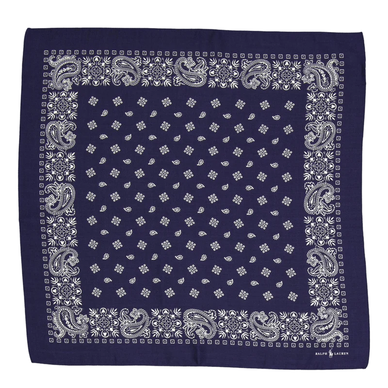 Bandana Print-bandana 22 X 22 Navy