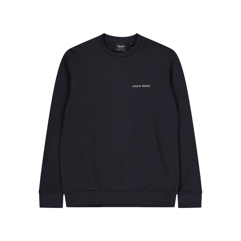 Embroidered Crew Neck Sweatshi X087 Saddle