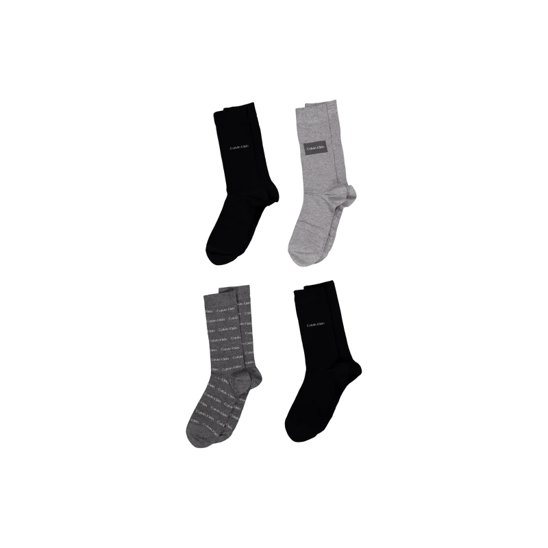 Ck Men Sock 4p All Over Logo G 001 Combo