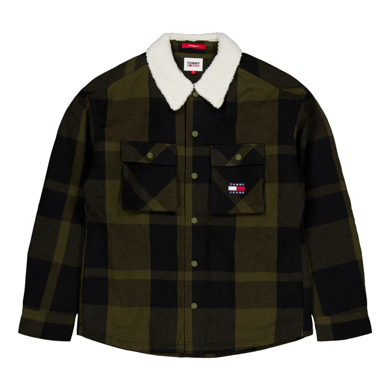 Tjm Check Sherpa Lined Overshi Mr1 - Drab