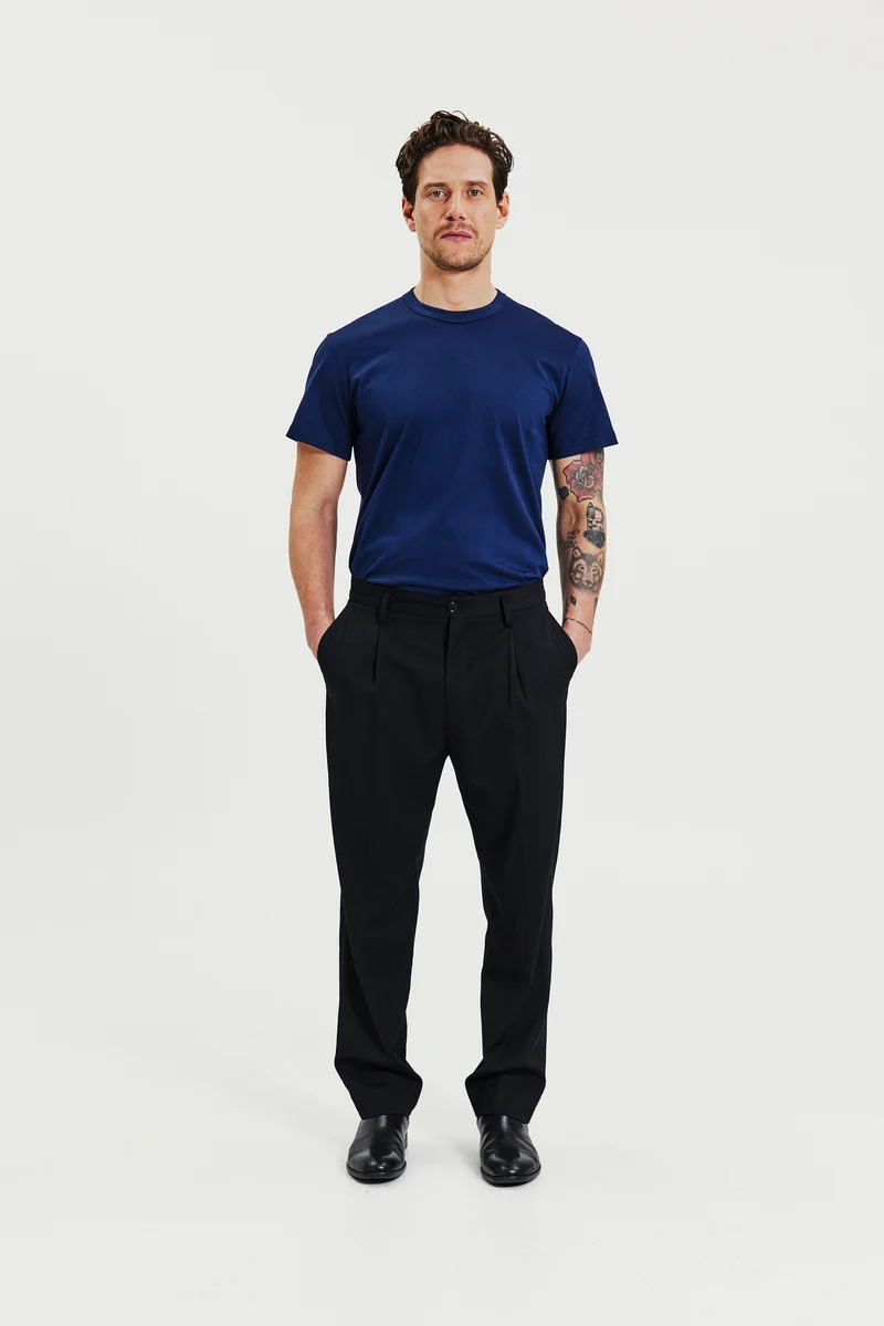Crew-Neck Pima Navy Blue
