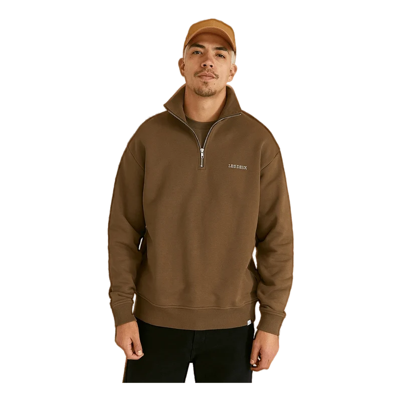 Les Deux Diego Halfzip Sweatshirt Stone