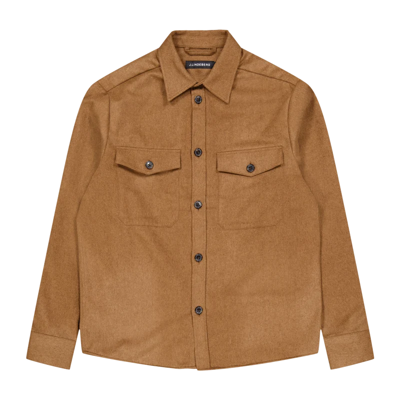 J.Lindeberg Flat Wool Overshirt E144 Chipmunk
