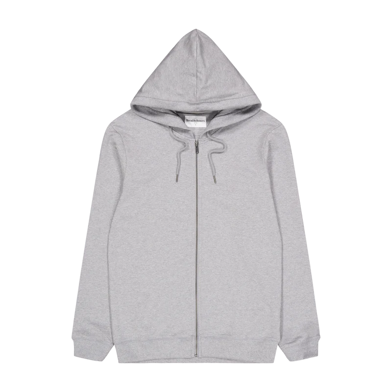 Zip Hoodie Grey Melange